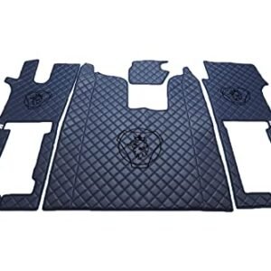 Kram-Truck Fußmatten-Set, Kompatibel Mit Scania R 2017 Und Neuer (Neue Generation), Für Drehgelenk des Gefederten Beifahrersitzes, 10mm Schaumstoff, Automatikgetriebe, Marineblau