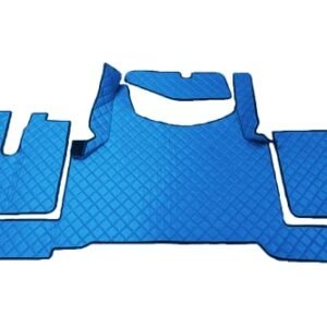 KRAM-TRUCK Auto Fußmatten Kompatibel mit Man TGX ab 2021 Automatik, Blau, Schwamm Kunstleder 1 cm, Hygienezertifikat, Komfortable Bezüge - Image 1