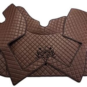 KRAM-TRUCK Gesteppte und bestickte Fußmatten Kompatibel mit Volvo FH4 ​​​​ab 2013 Modell mit Automatikgetriebe für den Boden auf dem Schaumstoff 10 mm Farbe Dunkelbraun - Image 6
