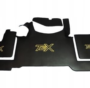 KRAMTRUCK - Man TGX ab 2021 Fußmatten - gummimatten Auto - Man automatten - Auto Teppiche (Black Light + 3X Gold TGX Stickerei) - Image 2