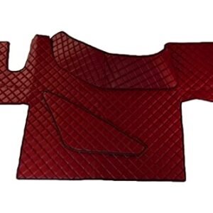 Kram-Truck - Steppmatten, Kompatibel mit Renault Gama T, TIR-Fußmatten, ebener Boden, langlebig und praktisch, Regalmatte, interessantes Design, Bordeaux - Image 1