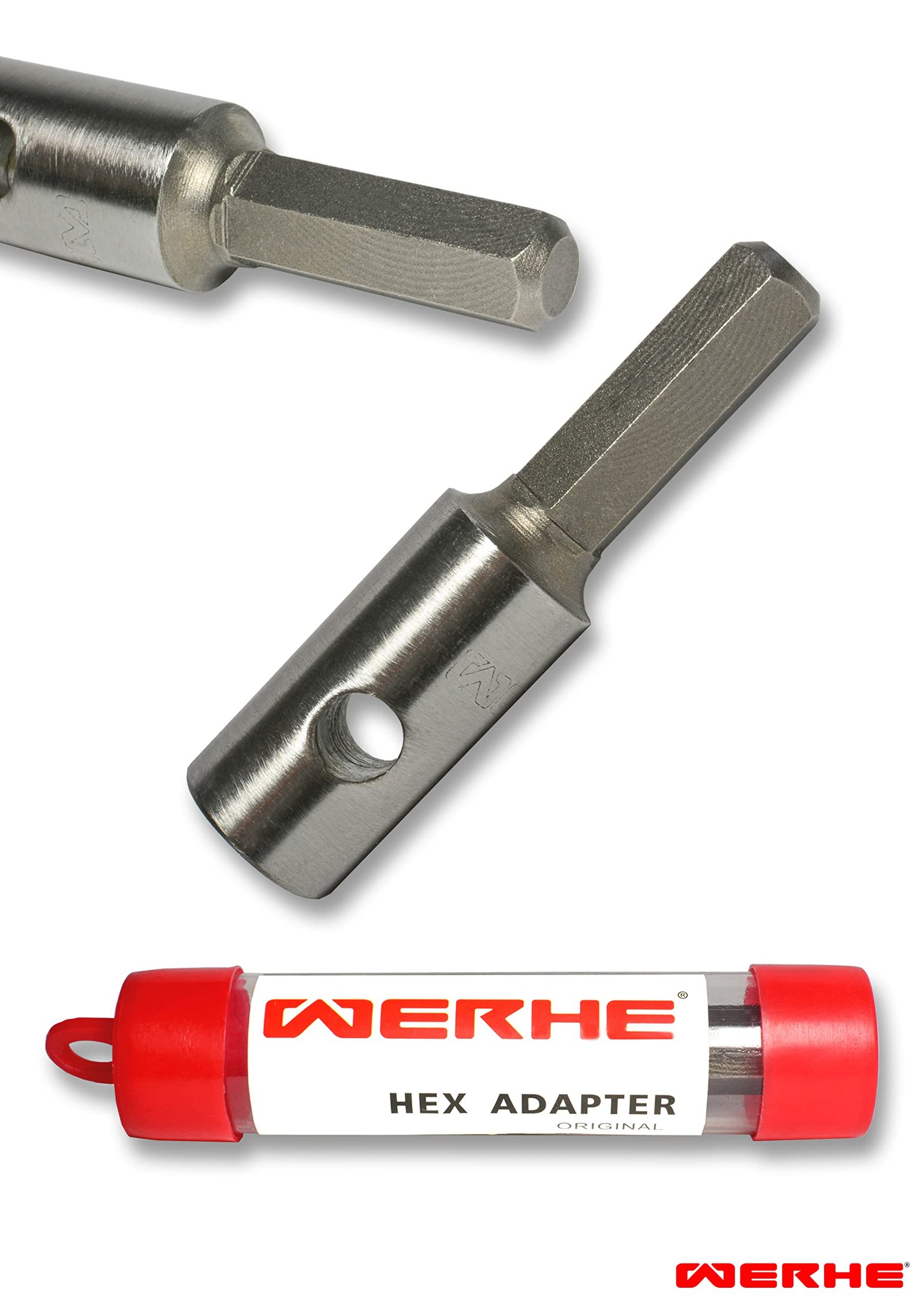WERHE Profi Bohrer für Erdbohrer 40 mm Pfahlbohrer Brunnenbohrer präzise Bohrspitze Doppelspiral Hartmetall eco Farbe mit Hex Adapter - Image 5