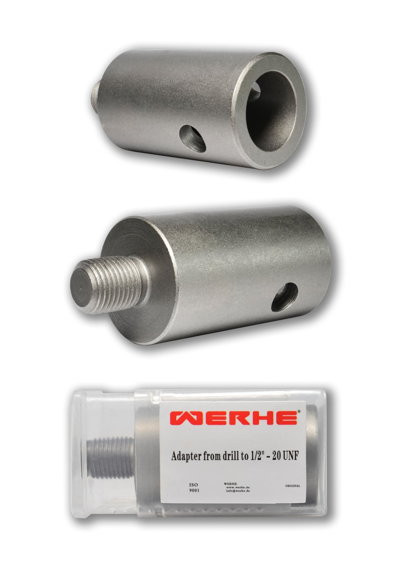 WERHE® Adapter für erdbohrer auf 1/2-20UNF zoll - für den Einsatz auf benzin erdbohrer und elekrische erdbohrer - Verwendung in alle bohrfutter mit 1/2 20UNF Außgewinde - Image 5