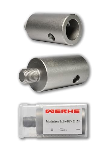 WERHE® Adapter für erdbohrer auf 1/2-20UNF zoll - für den Einsatz auf benzin erdbohrer und elekrische erdbohrer - Verwendung in alle bohrfutter mit 1/2 20UNF Außgewinde - Image 6